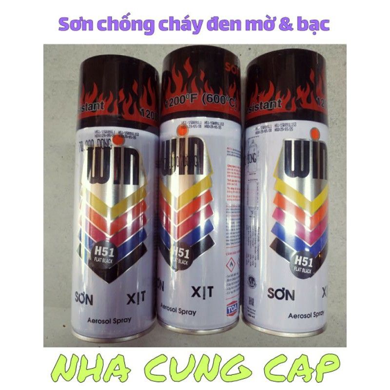 SƠN CHỐNG CHÁY CAO CẤP ĐEN MỜ, BẠC