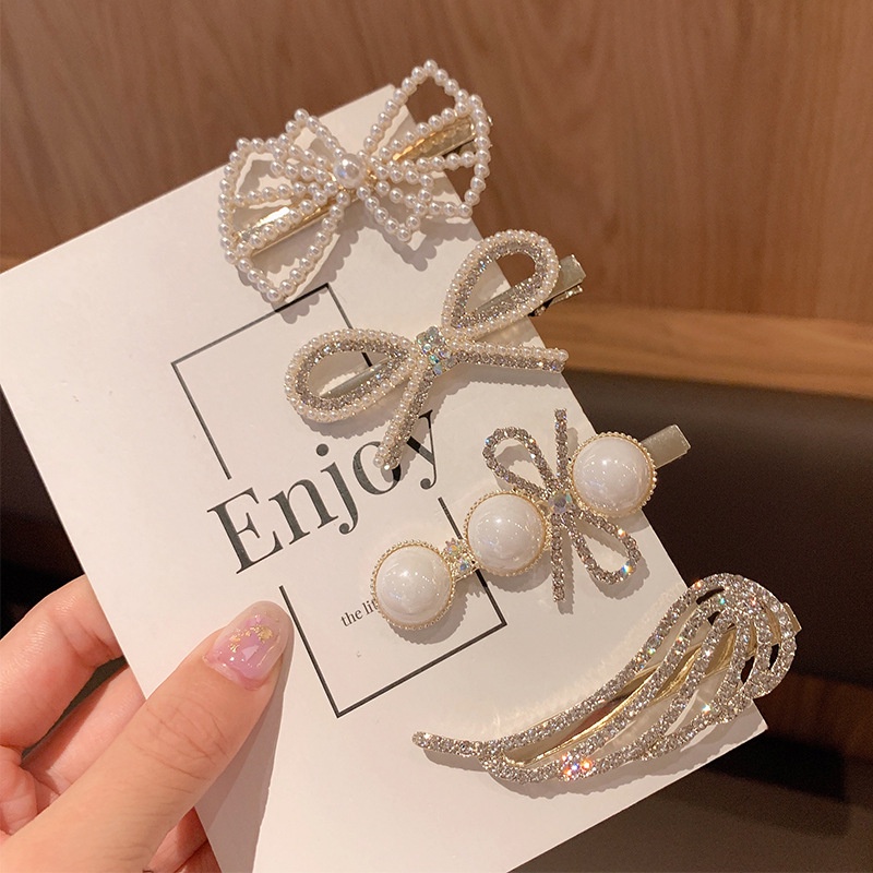 Kẹp Tóc Đính Kim Cương Giả Phong Cách Mới
