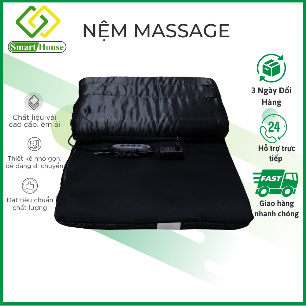 Nệm Massage Toàn Thân MK Massage Nhiệt Hồng Ngoại MK292 Làm Ấm Nhẹ Nhàng, Masssage Toàn Thân