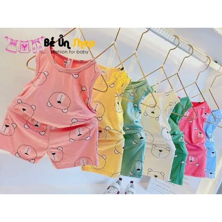 Bộ ba lỗ vải thun lạnh MK nhiều màu cho bé trai và bé gái 8-18kg, hàng đẹp - 𝐁𝐎𝟓𝟑