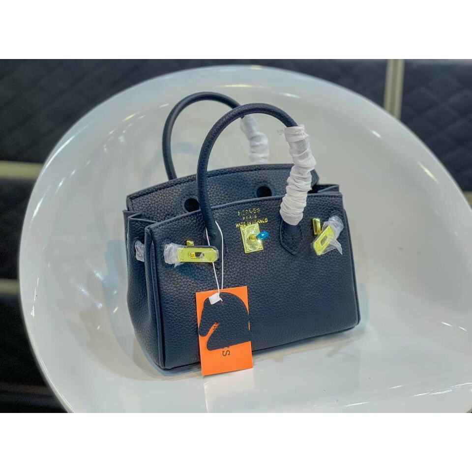 Túi Xách Nữ Cầm Tay Đeo Vai,Đeo Chéo Khóa Chữ H Chất Da Sần Bản Sai 21 CM Hàng Có Hộp Tặng Kèm Khăn msp389