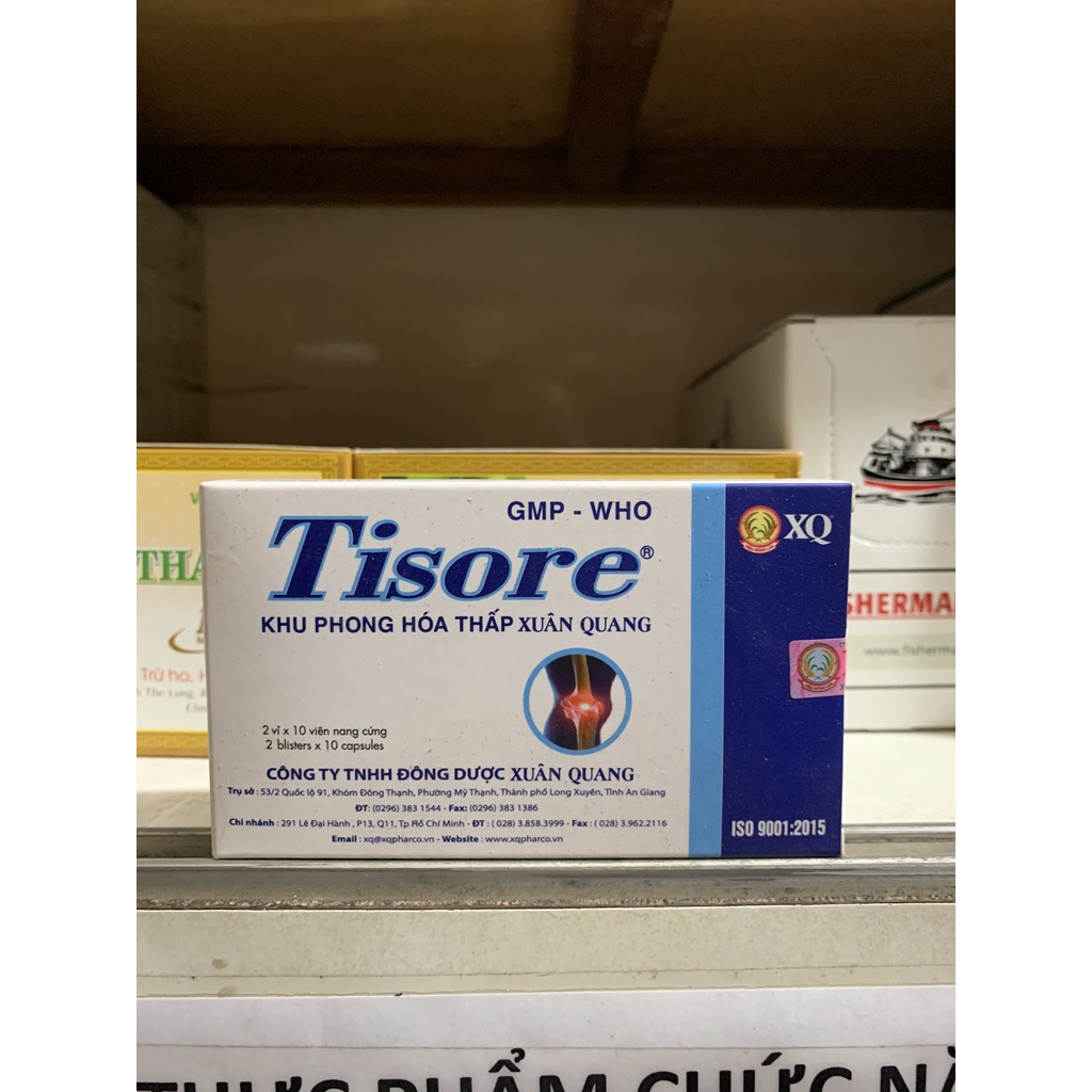 Tisore - hỗ trợ điều trị đau xương khớp hiệu quả từ thành phần thảo dược ( hộp 20 viên)