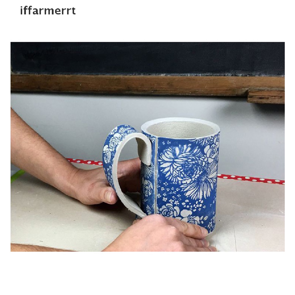 Giấy Đất Sét Tráng Men Họa Tiết Hoa Màu Xanh Dương