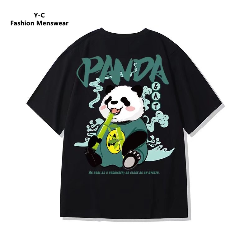 Áo Thun Tay Ngắn In Họa Tiết Hoạt Hình Phong Cách Đường Phố Size M-8XL Thời Trang Mùa Hè Cho Nam Và Nữ