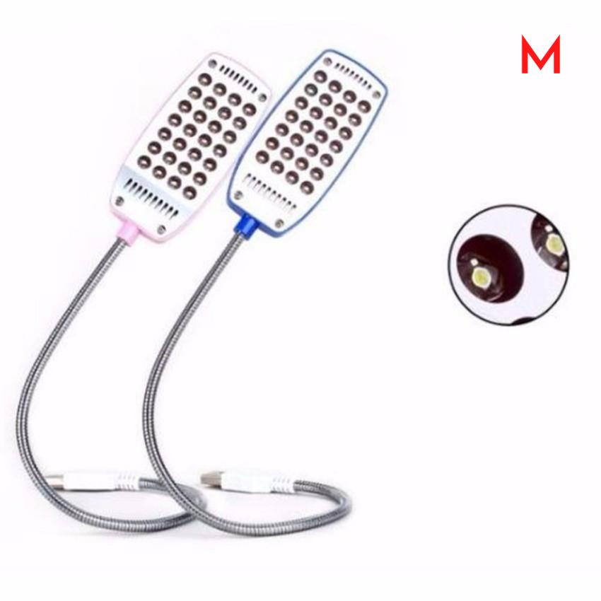 2 đèn học LED usb 28 bóng siêu sáng quay 360 độ (Bạc) H6