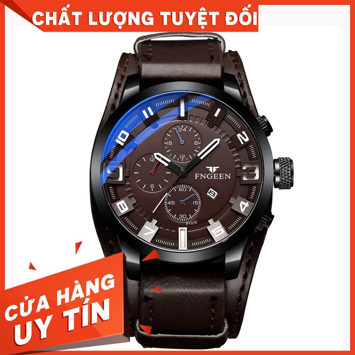 ĐỒNG HỒ NAM FNGEEN DÂY DA CAO CẤP CHÍNH HÃNG ( Đồng Hồ Quân Đội )