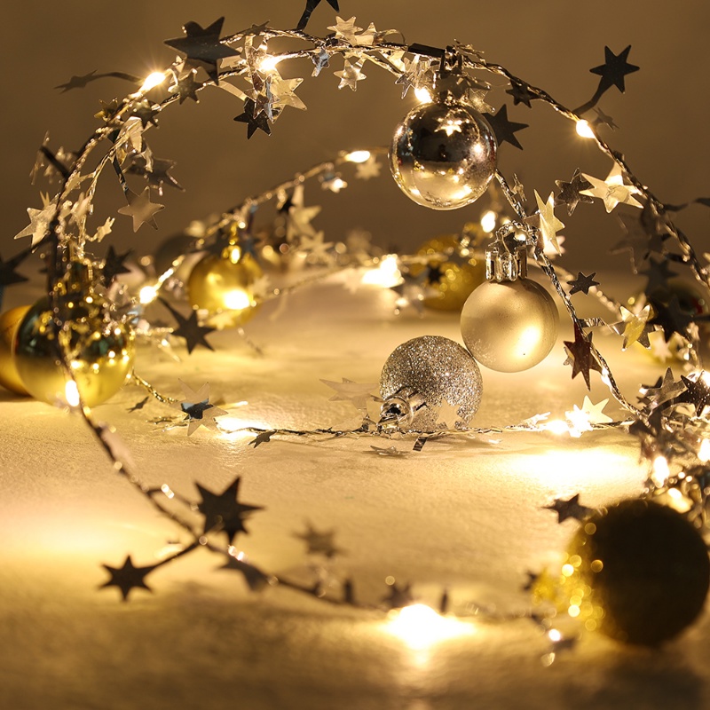 Dây Đèn LED 2m Hình Chuông Giáng Sinh / Năm Mới / Ngôi Sao Trang Trí Nhà Cửa