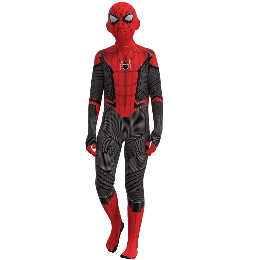 Quần Áo Người Nhện Spider Man Kèm Mặt Nạ Trùm Đầu Cho Bé - Bộ Quần Áo Siêu Nhân Chất Vải Cao Cấp