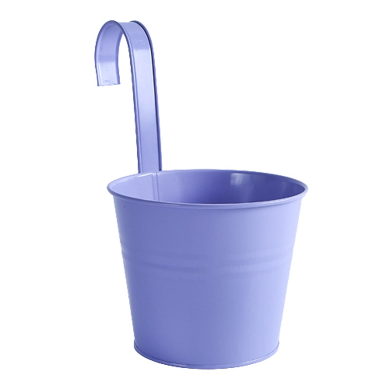 Chậu Hoa Treo Tường Bằng Kim Loại Có Móc Treo Trang Trí Ban Công