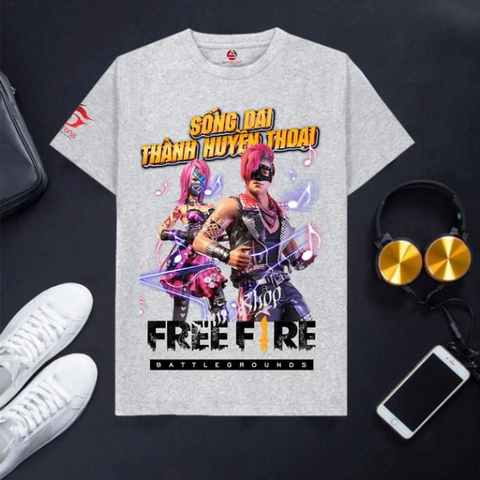 Áo Free Frie ghi xám cotton cực đẹp Roker nam nữ