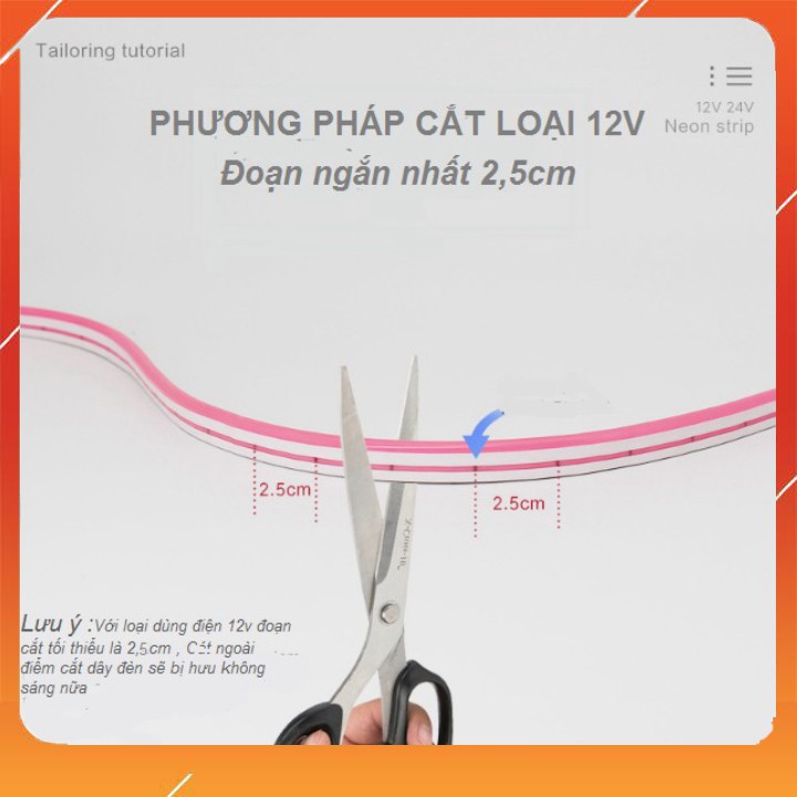 1 MET DÂY NEON 12V DÙNG UỐN CHỮ QUẢNG CÁO