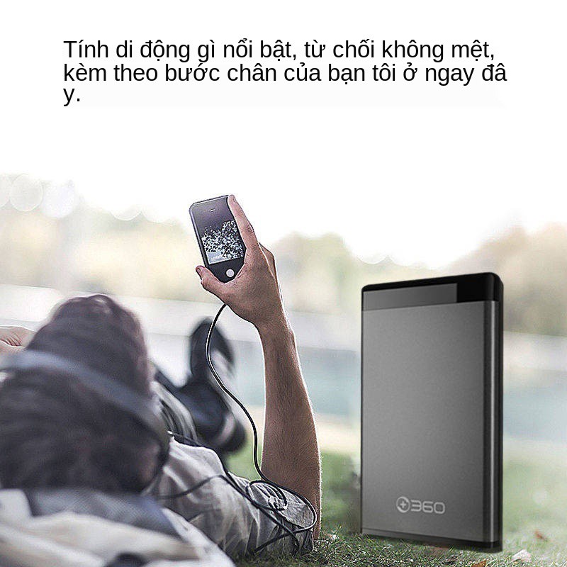 360 Đĩa cứng di động USB3.0 Tốc độ cao 2T Lưu trữ 1TB Máy tính xách tay ngoài Điện thoại di động PS4 Máy móc lưu trữ App | BigBuy360 - bigbuy360.vn