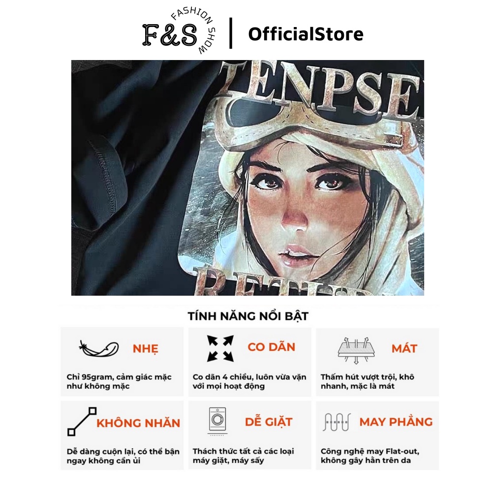 Áo thun tay lỡ unisex TENPSEN RETURN - Áo phông F&amp;S nam nữ form rộng cho cặp đôi phong cách hàn quốc