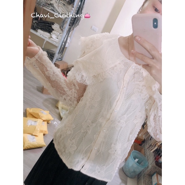 Áo sơ mi điệu bánh bèo công chúa chất đẹp mịn Shop chavi