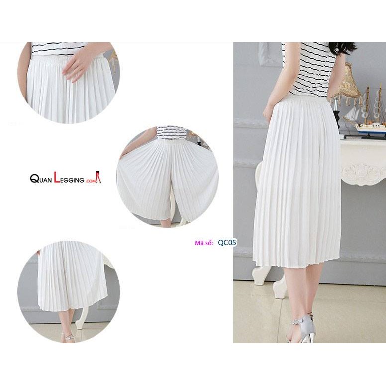 Váy quần xếp ly, quần ống rộng xếp ly, Culottes xếp ly -QC05 | BigBuy360 - bigbuy360.vn