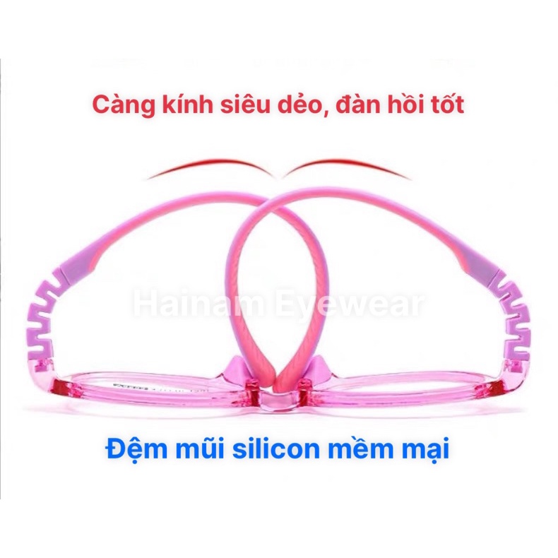 Gọng kính cận trẻ em / kính cho bé siêu dẻo, siêu nhẹ chống gãy