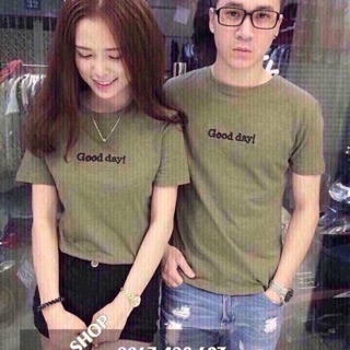 Áo thun cặp nam nữ cổ tròn 461