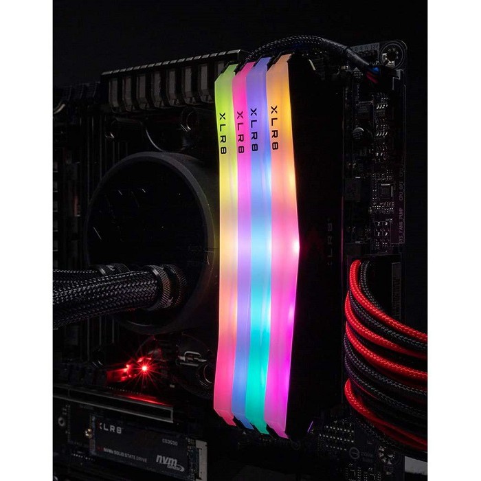 Ram PC cho máy tính để bàn có LED RGB PNY XLR8 DDR4 3200MHz - Chính hãng, Bảo hành 36 Tháng