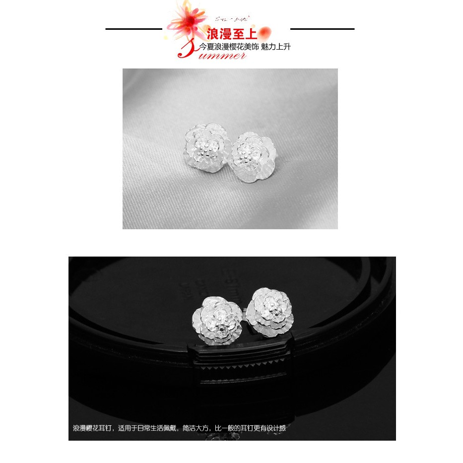 Khuyên tai tạo hình hoa anh đào sang trọng cho nữ