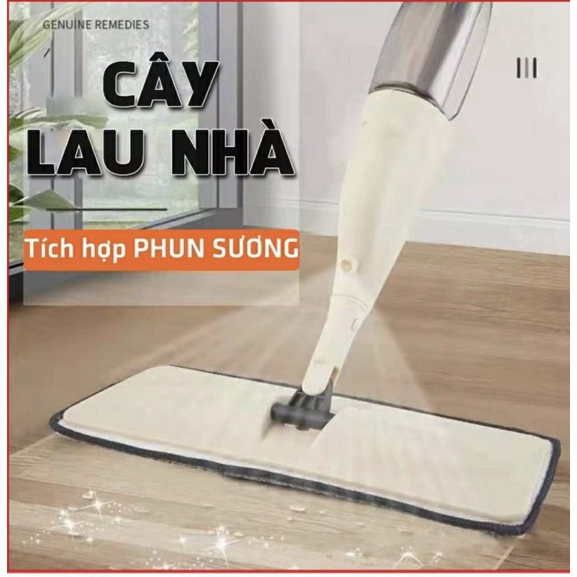 Cây Lau Nhà Thông Minh Phun Sương Cao Cấp, Lau Dọn Dễ Dàng 2 trong 1 Đầu Xoay 360 Độ.