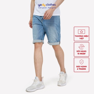Quần short jeans nam YODY xắn gấu thời trang trẻ trung SJM3023