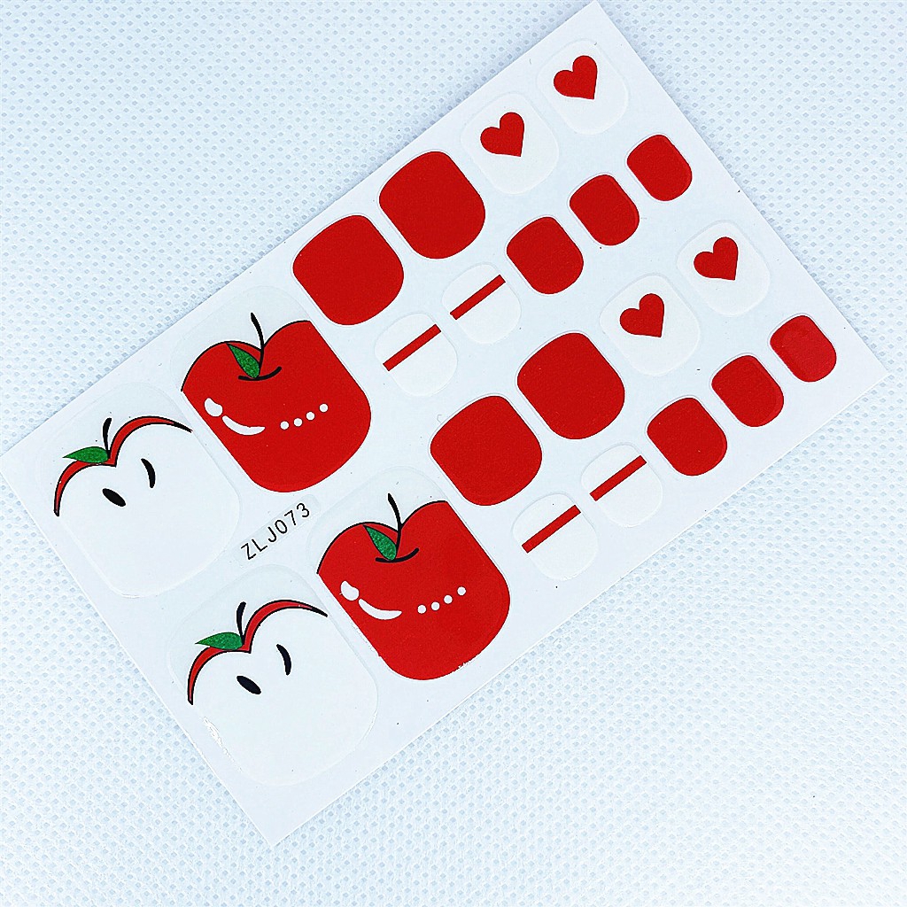 Set 22 Miếng Dán Móng Chân Họa Tiết Hồng Hạc Độc Đáo Xinh Xắn