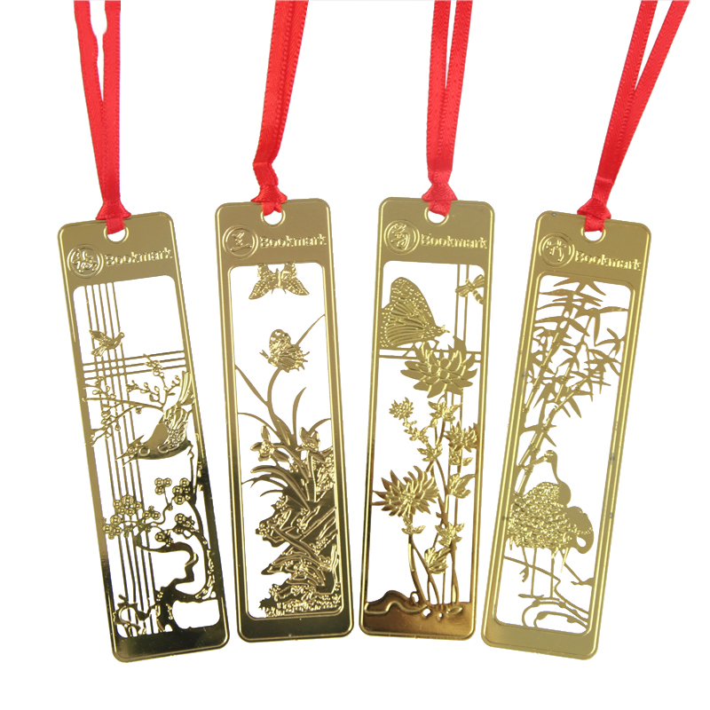 1 dụng cụ đánh dấu trang sách bằng kim loại phong cách Trung Hoa dễ thương