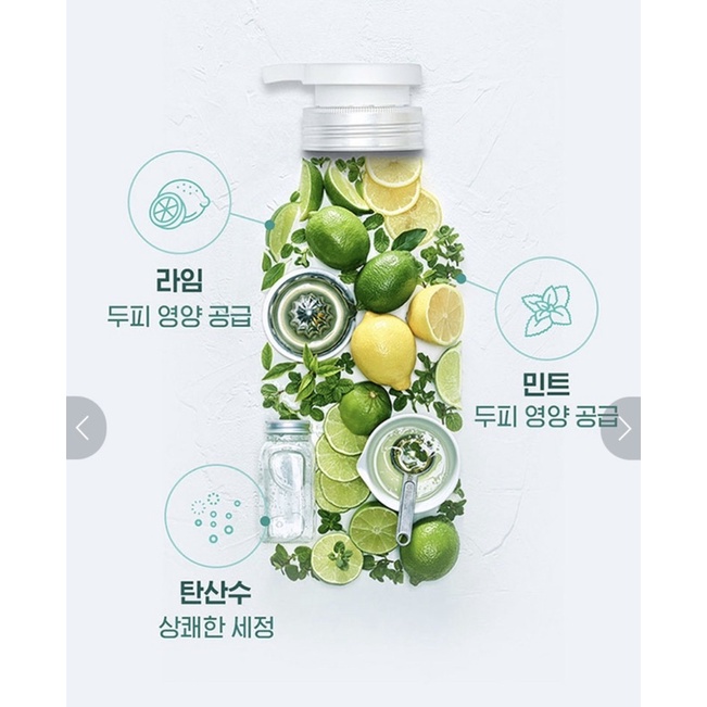 Chai 500ml dầu gội thảo dược bạc hà Fresh Pop Hàn Quốc