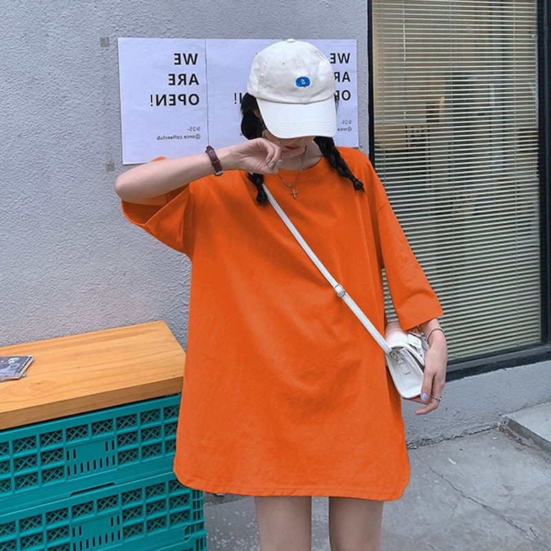 áo thun trơn tay lỡ nam.nữ form rộng unisex chất cotton dày đẹp (kèm ảnh thật)