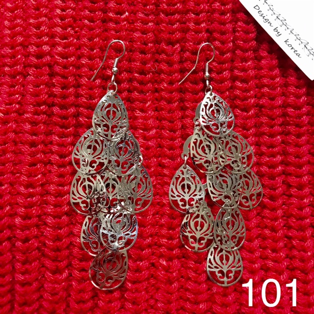 FREESHIP❤️ Bông Tai Dáng Dài Hoa Văn Đẹp M101