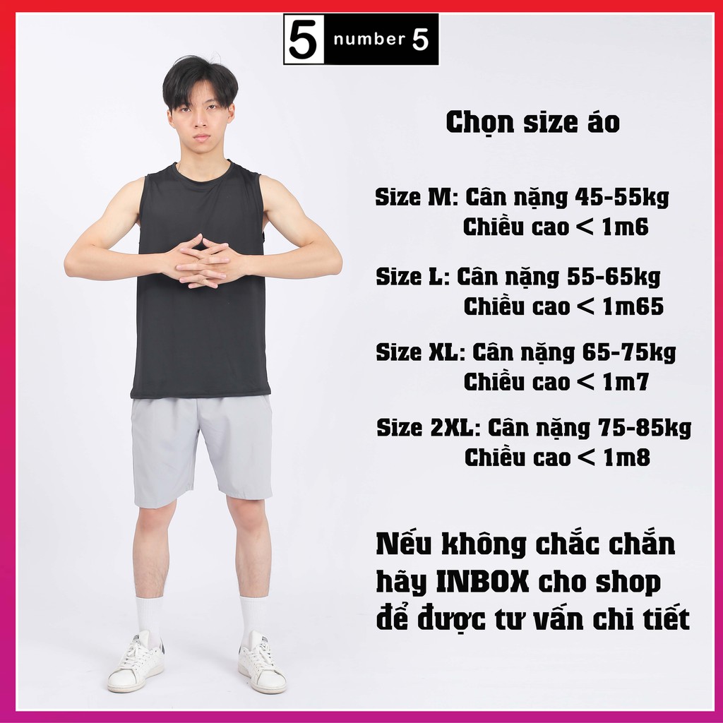 Áo Sát Nách Nam Áo Ba Lỗ Thể Thao Tanktop Nam Number5 [ AJ ] | BigBuy360 - bigbuy360.vn