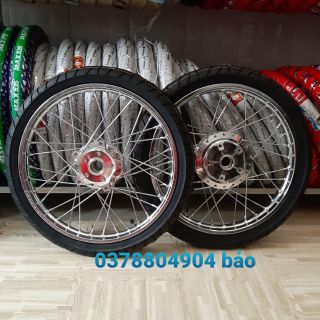 bánh căm xe EXCITER 150 gồm[ căm đùm niềng + vỏ ruột] niềng union đã rút căm