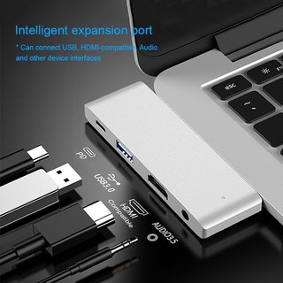 Bộ Chuyển Đổi Hub Usb 3.1 Type-C / Pd 4k Hdmi / Usb 3.1 / 3.5mm Cho 2018 2020 Ipad Pro Macbook Pro