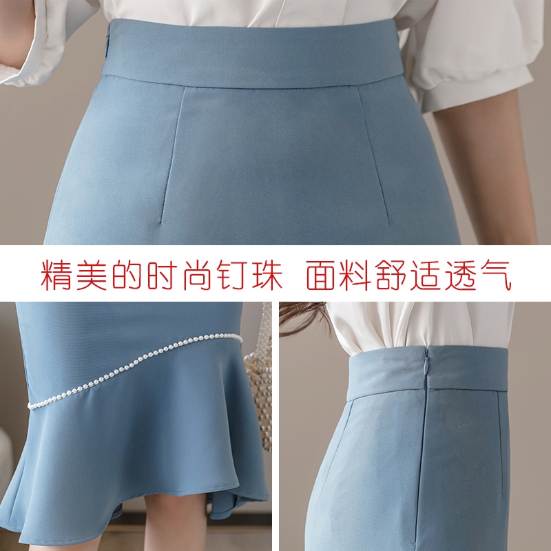 Chân Váy Đuôi Cá Lệch Tà Đính Hạt Kiểu Trung Hoa Thời Trang 2020