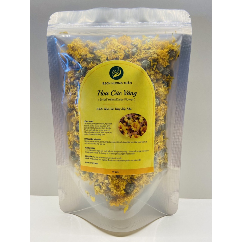 HOA CÚC VÀNG (DRIED YELLOW DAISY FLOWER Trà hoa cúc vàng sấy khô tự nhiên nguyên chất | Bạch Hương Thảo