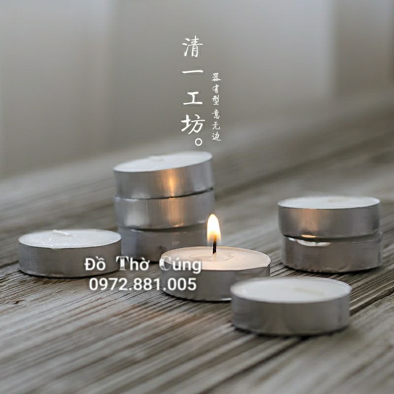 Vỉ 10 viên nến tealight không mùi