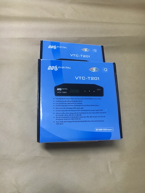 2 Bộ đầu kĩthuậtsố VTC - đầu thu TRUYỀN HÌNH kĩthuậtsố mặt đất VTC 201.bảo hành đổi mới