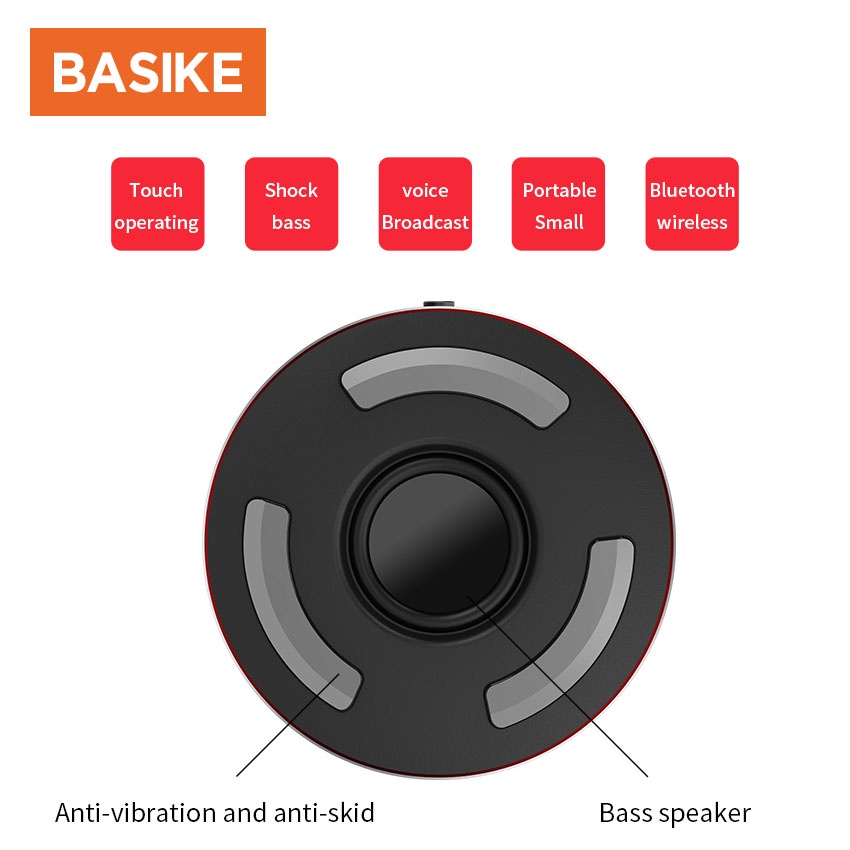 Loa Bluetooth mini BASIKE không dây chống thấm nước âm thanh nổi radio sạc USB tiện lợi