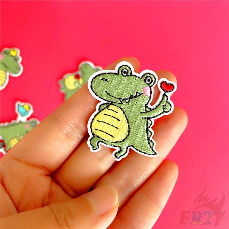 ✿ Sticker Ủi Thêu Hình Cá Sấu Dễ Thương ✿ 1 Sticker Ủi Thêu Hình Huy Hiệu