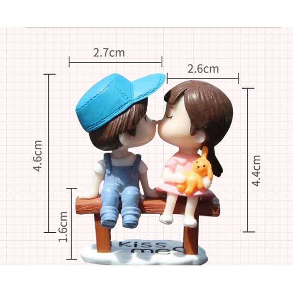 Set decor búp bê tình nhân trang trí taplo xe hơi cực xinh xắn- Dũng An Shop