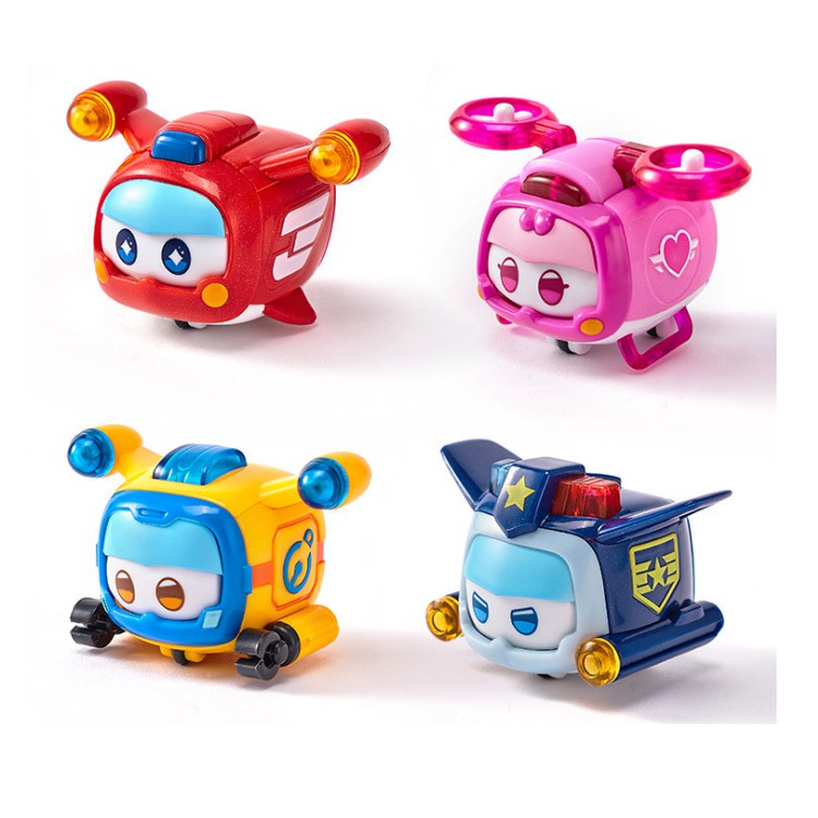 Super wings đội bay siêu đẳng Đồ chơi trẻ em Thú cưng siêu cấp Dizzy lốc xoáy có đèn nháy sáng Cấu tạo sản phẩm : - N