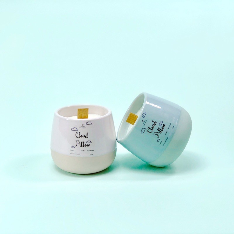 [Mã BMBAU50 giảm 10% đơn 99k] Nến thơm LÁ NHỎ Cloud Pillow (Cotton + Vanilla + Shea Butter) Đem hương của mây về nhà