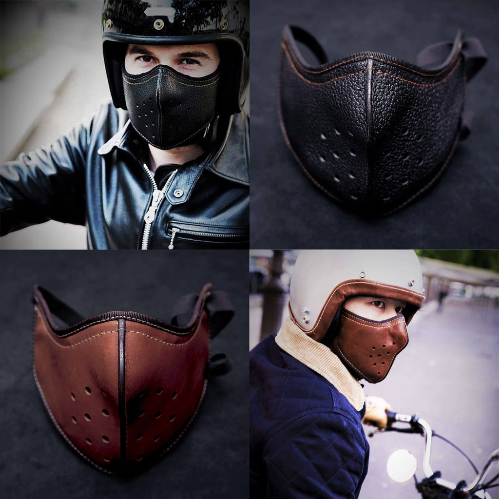 Các Asiamall GC❥Flash Da Punk Mαsk Xe Máy Biker Một Nửa Khuôn Mặt Mαsk Chống Bụi Thể Thao Mαsk-168