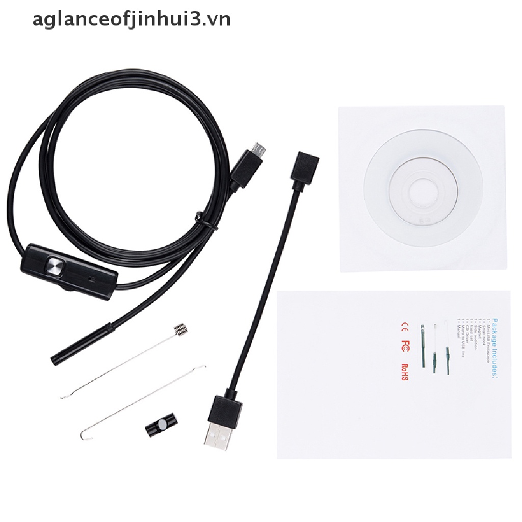Camera Nội Soi Cổng Micro USB + USB 7mm 1-10m Cho Máy Tính
