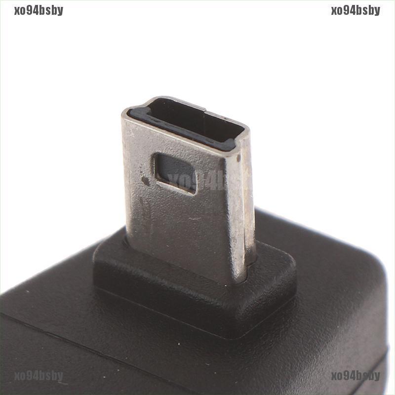 [xo94bsby]90 Degree anlgle mini usb male to usb female adapter connector convert