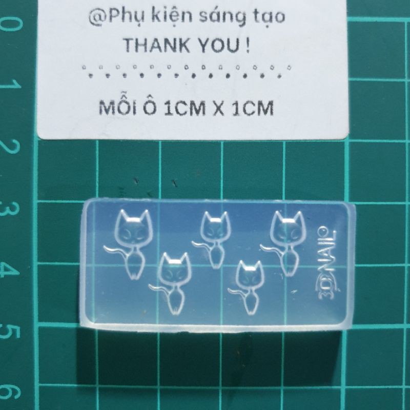 Khuôn mèo-chó- sóc - gấu _cá _búom - nail- resin Động Vật dễ thương-DV01 🦁🐶🐮🐱🐿🧸
