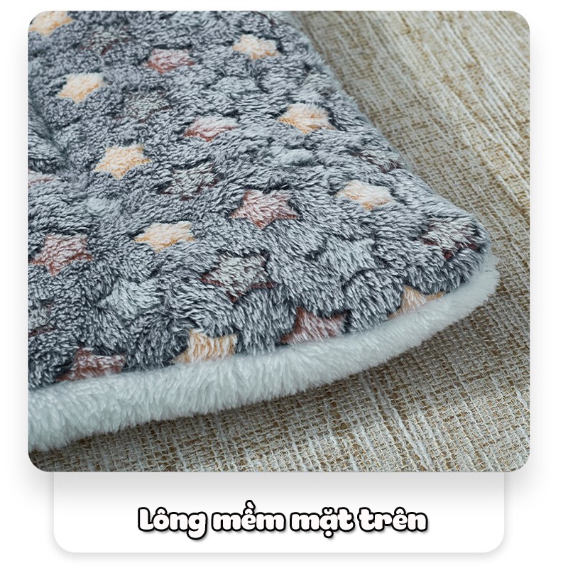 Đệm nằm ngủ cho chó mèo Diniopet, thảm ngủ cho chó mèo lông mềm Dinioshop