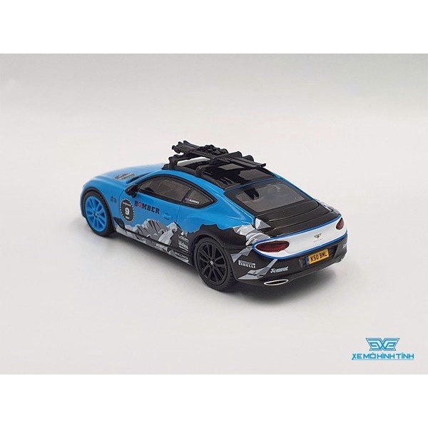 Xe Mô Hình Bentley Continental GT 2020 GP Ice Race 1:64 MiniGT ( Xanh )