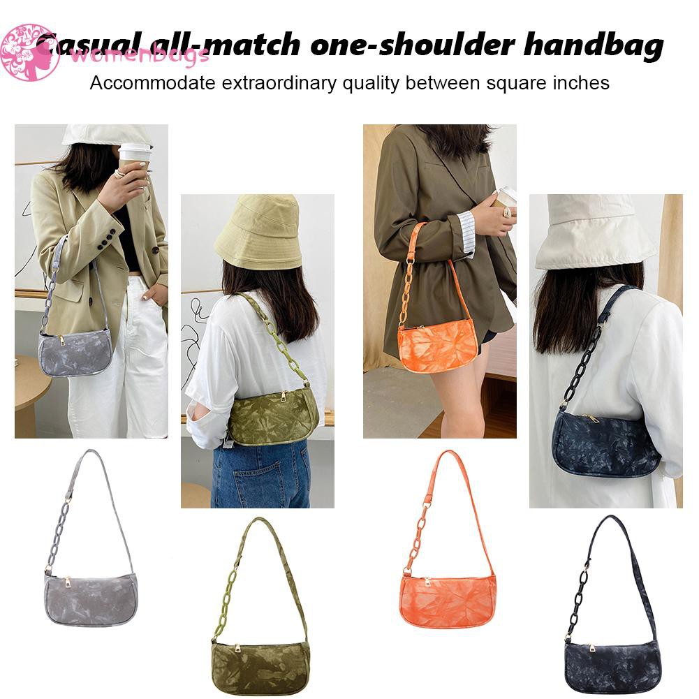 Túi đeo chéo họa tiết in màu loang hợp thời trang sành điệu