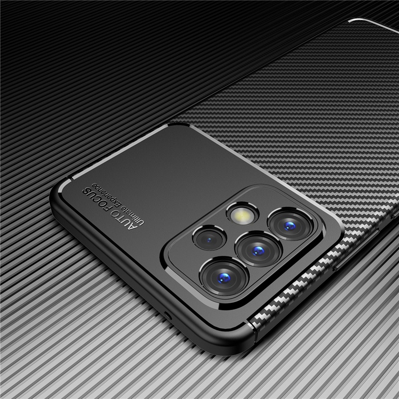 Ốp Điện Thoại TPU Mềm Siêu Mỏng Chống Rơi Họa Tiết Sợi Carbon Nhám Cho Samsung Galaxy A13 A23 A33 A53 A73 5G 4G A13 Lite